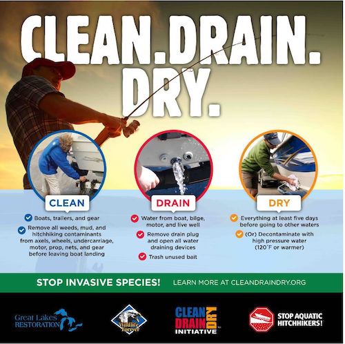 clean drain dry your boat