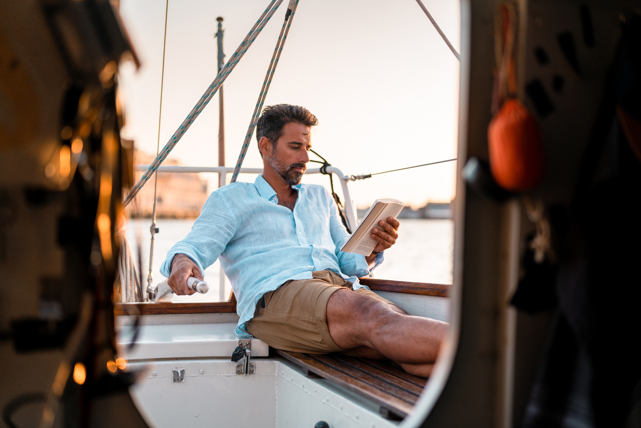 Reading on a Boat