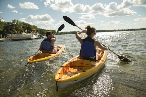 kayaking and boating